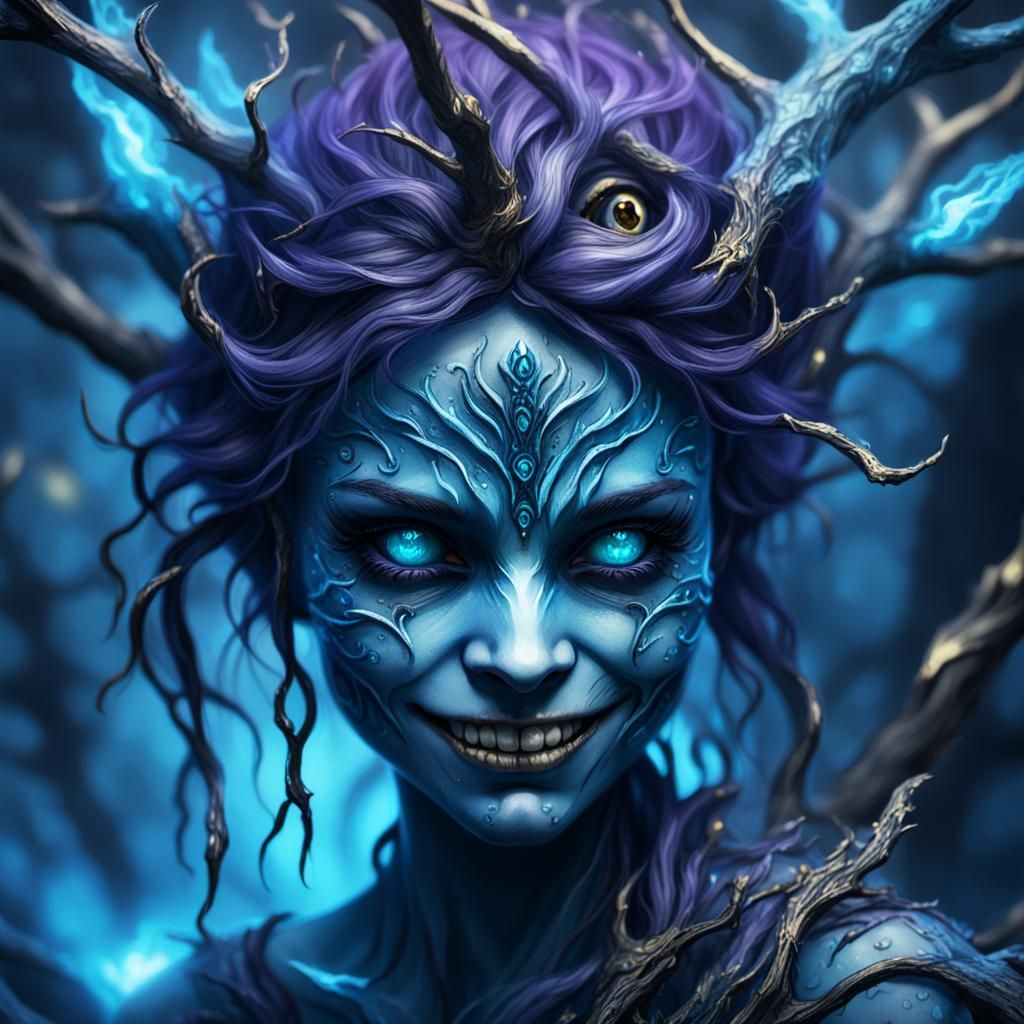Macabre Fae with an Eerie Smile