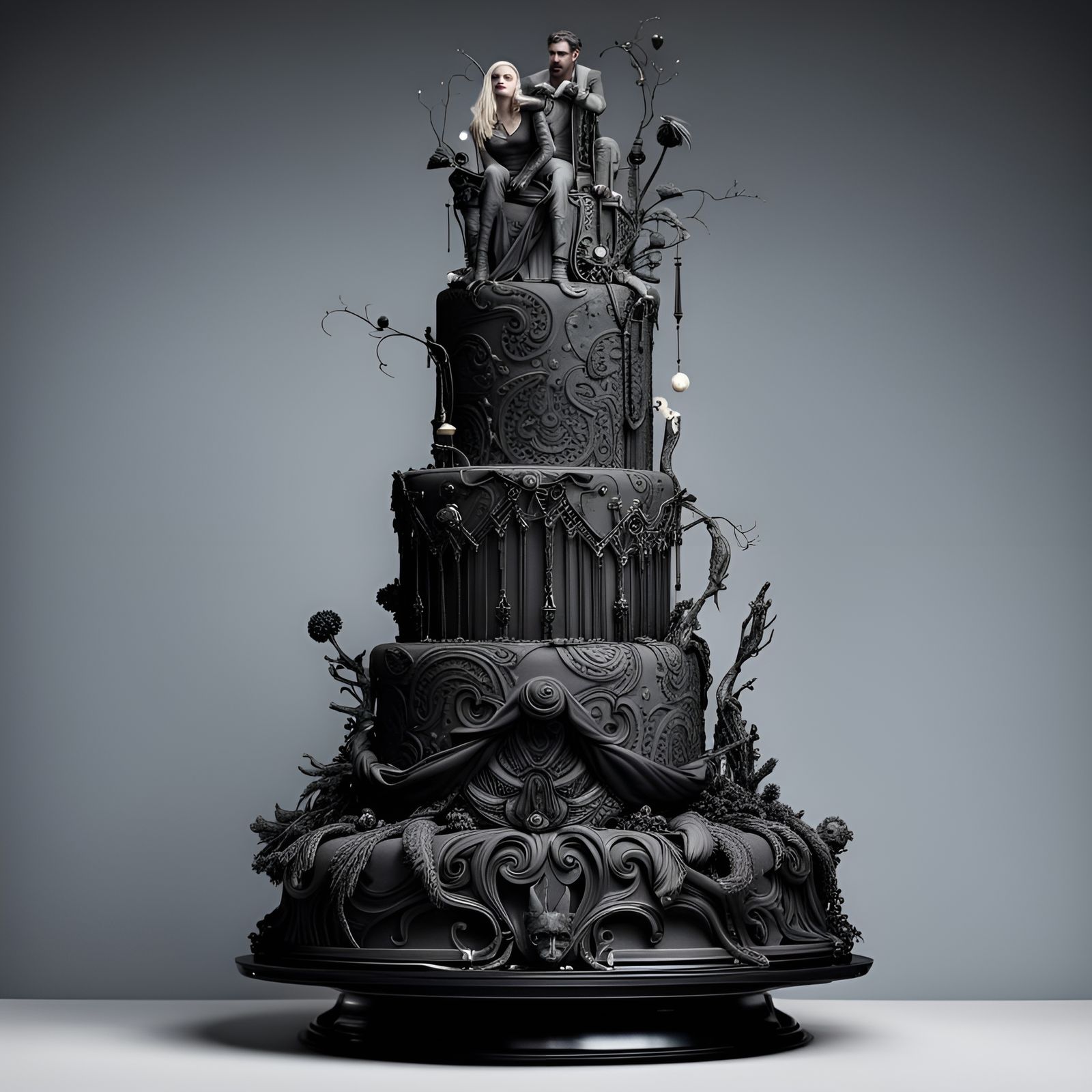 Gothic wedding cake