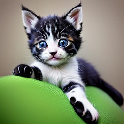 Realistic AI-Generated Image of an Adorable Kitten