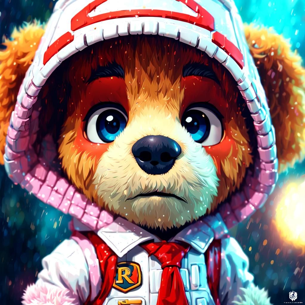 Sad Anthropomorphic Teddy Bear Portrait, 3D Render