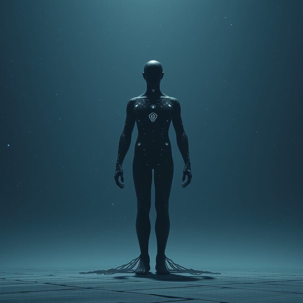 Cosmic Male Entity in Black Space