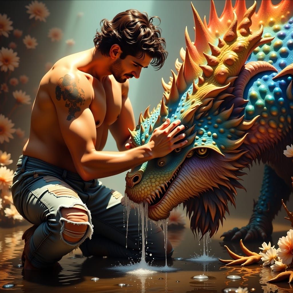 Dragon Keeper in a Moment of Humble Labor