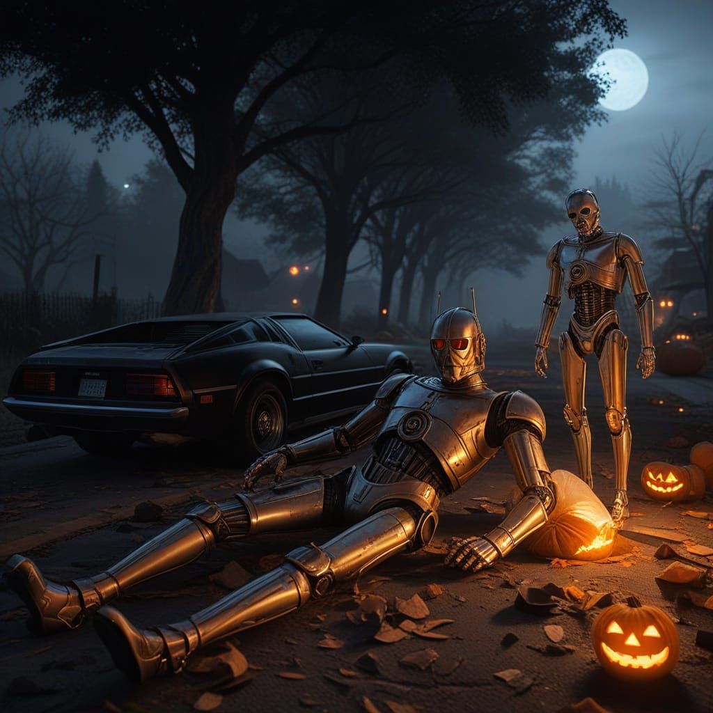 Star Wars Halloween Aftermath: C3PO, Luke, Chewbacca