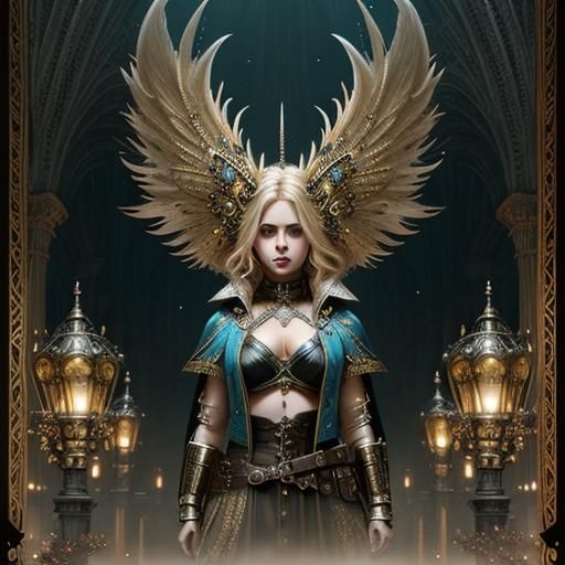 Dramatic Digital Painting of a Blonde Woman