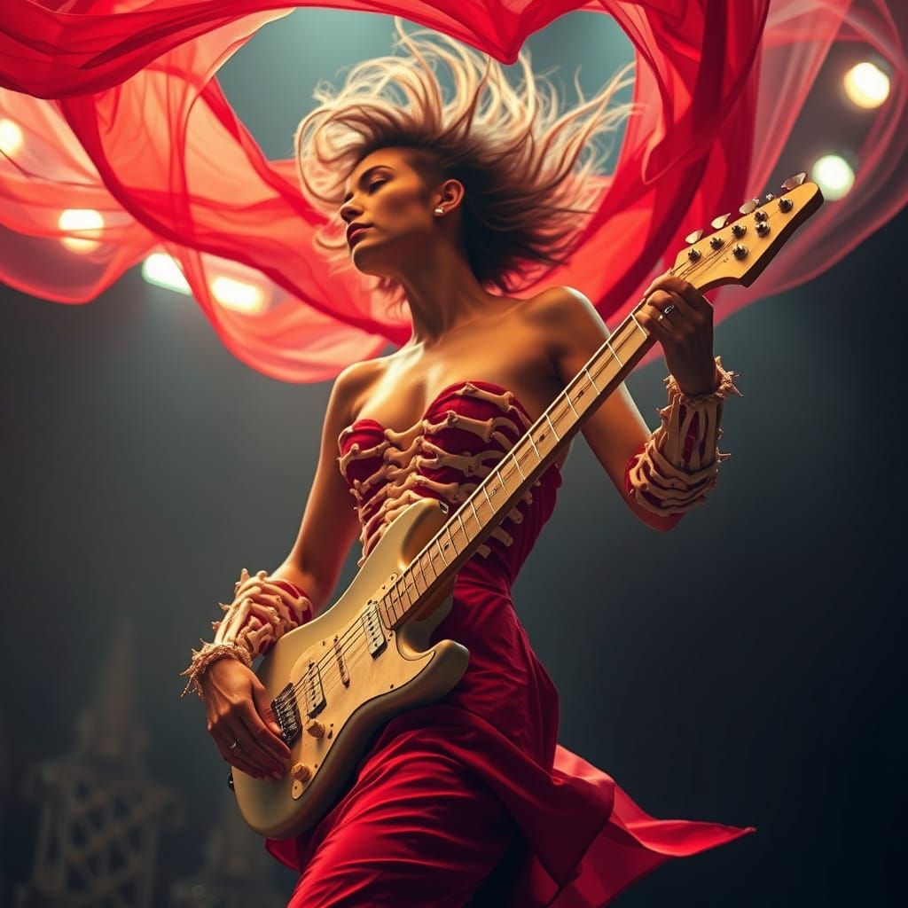 Woman's Metamorphic Exoskeleton Armor Transformation