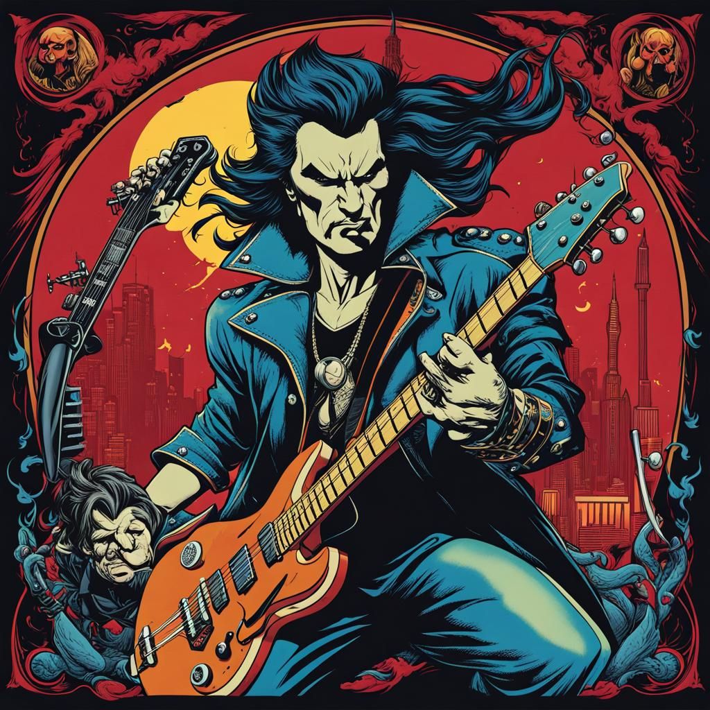 Rock and Roll T-Shirt Art Design