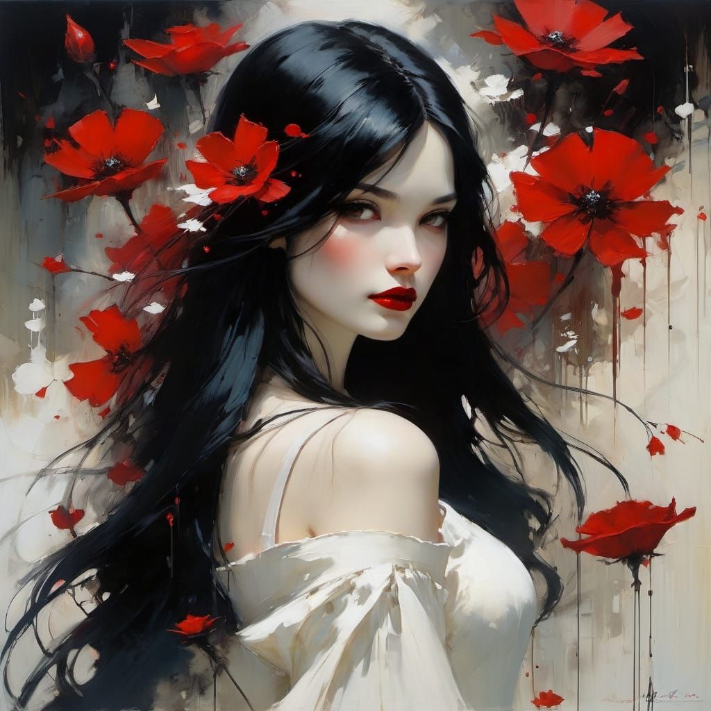 Medieval Fantasy Princess in Oil Painting Style