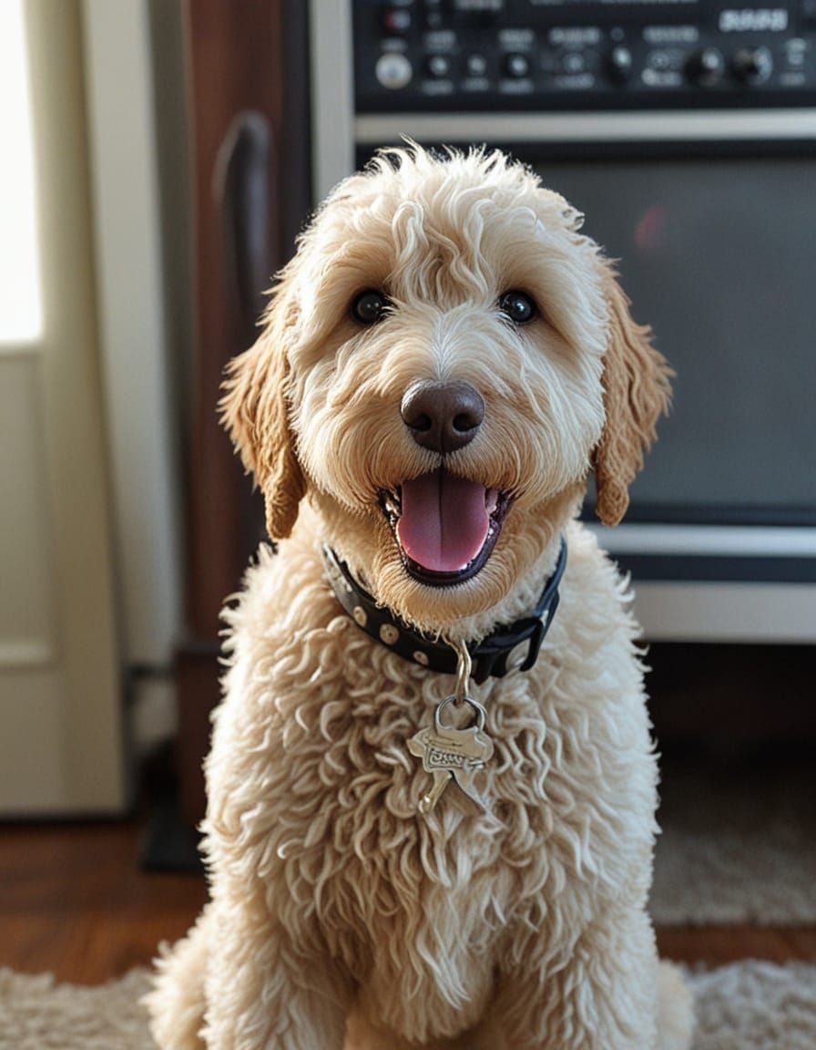 Goldendoodle Sings Heavy Metal Opera