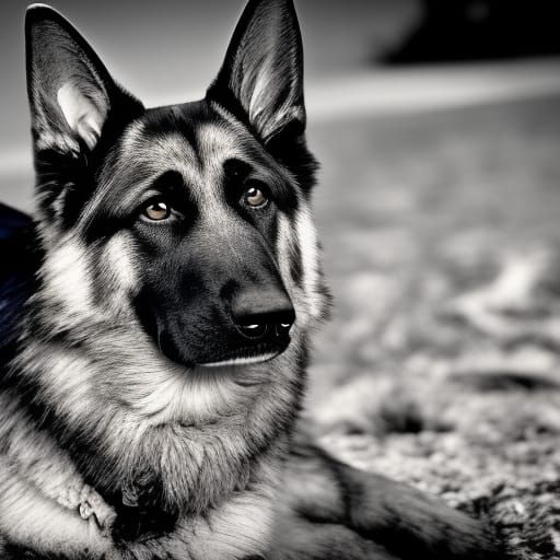 Hyperrealistic German Shepherd Portrait in High Definition