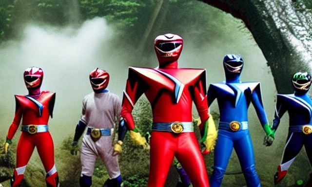 Power Rangers Jungle Fury Team in Action