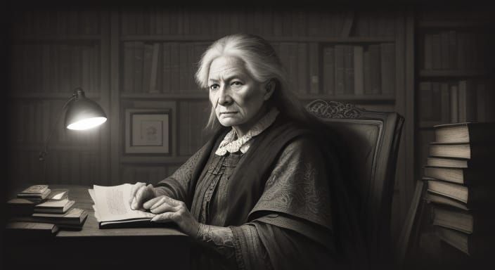 Hyper-Realistic Charcoal Portrait of a Young Woman in a Rust...