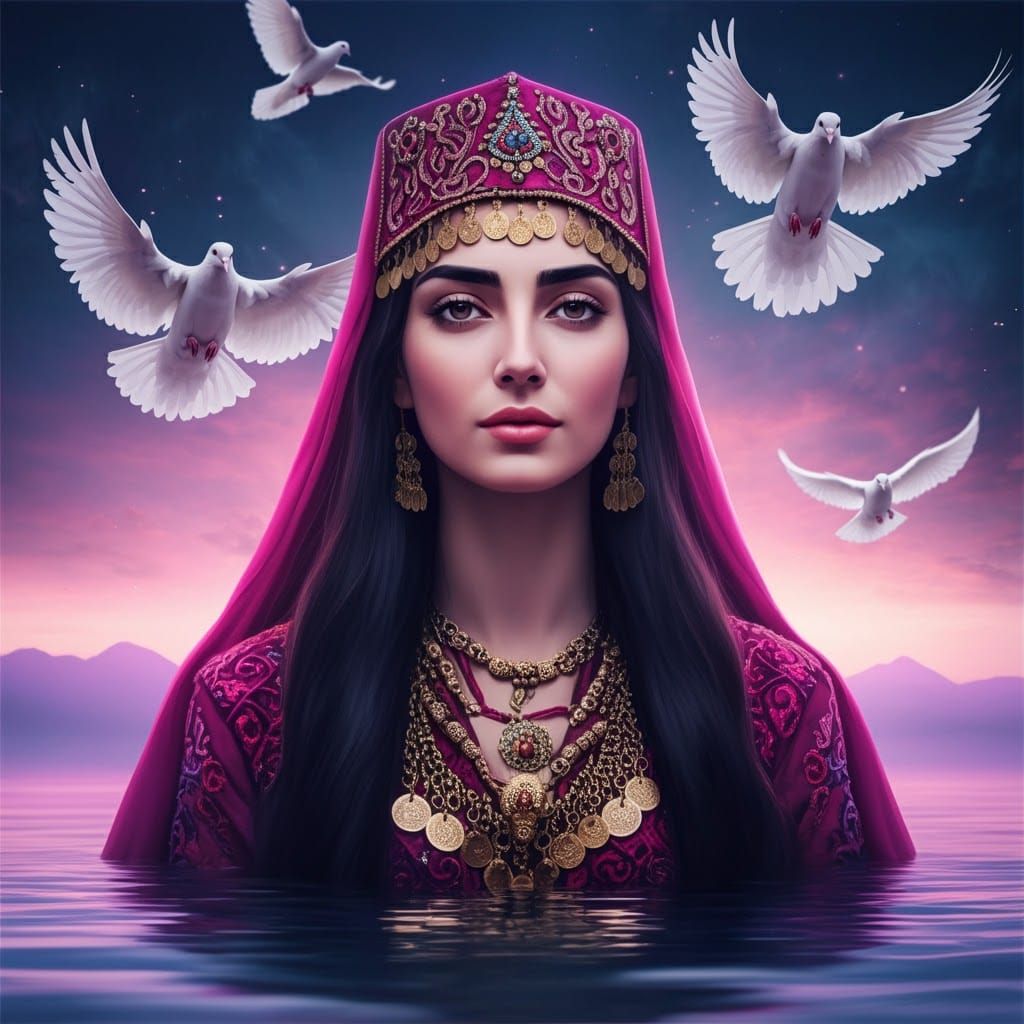 Armenian Goddess Astlik Emerges from Alpine Lake