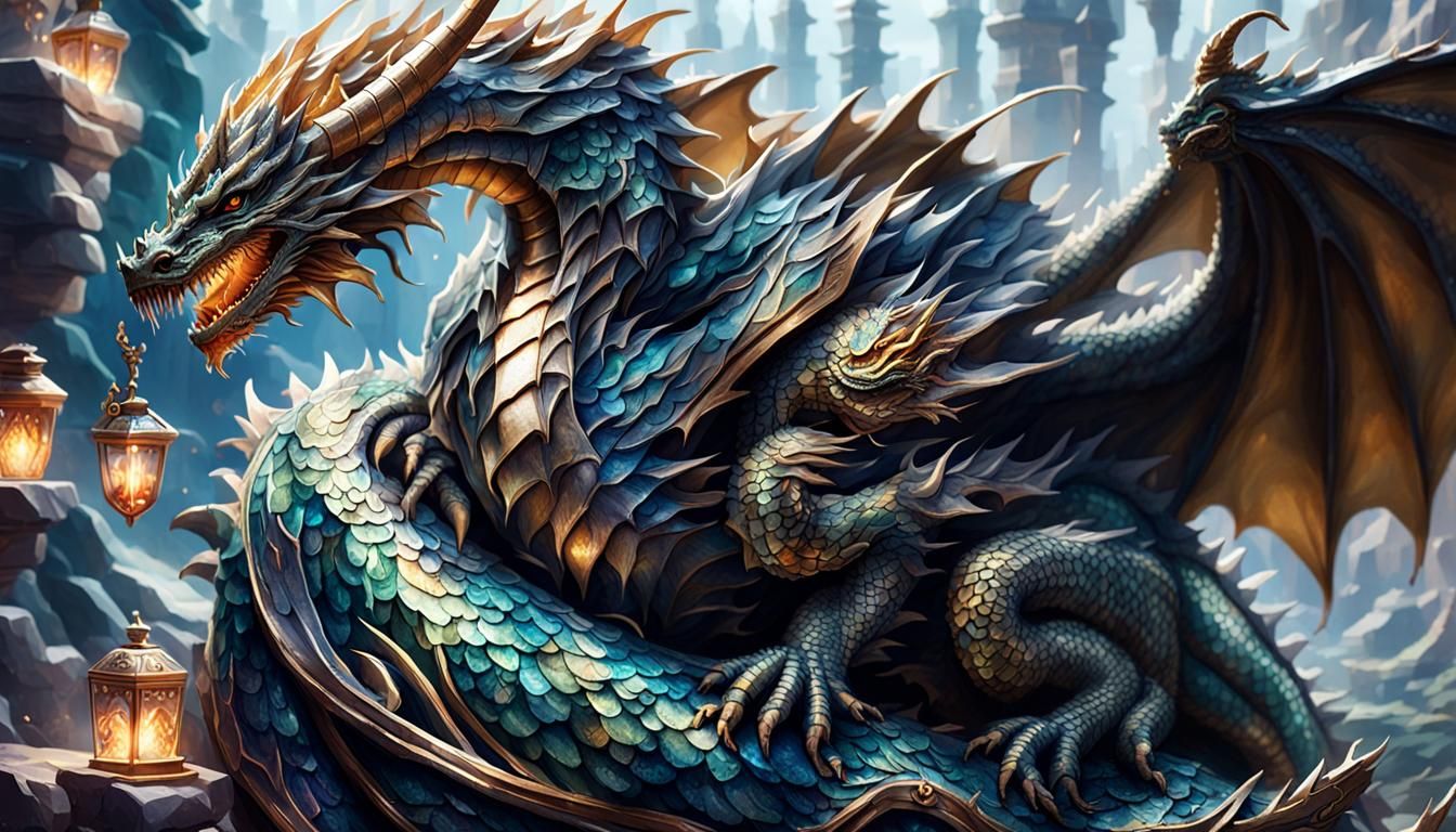 Dragon and Artifact: Intricate Scales