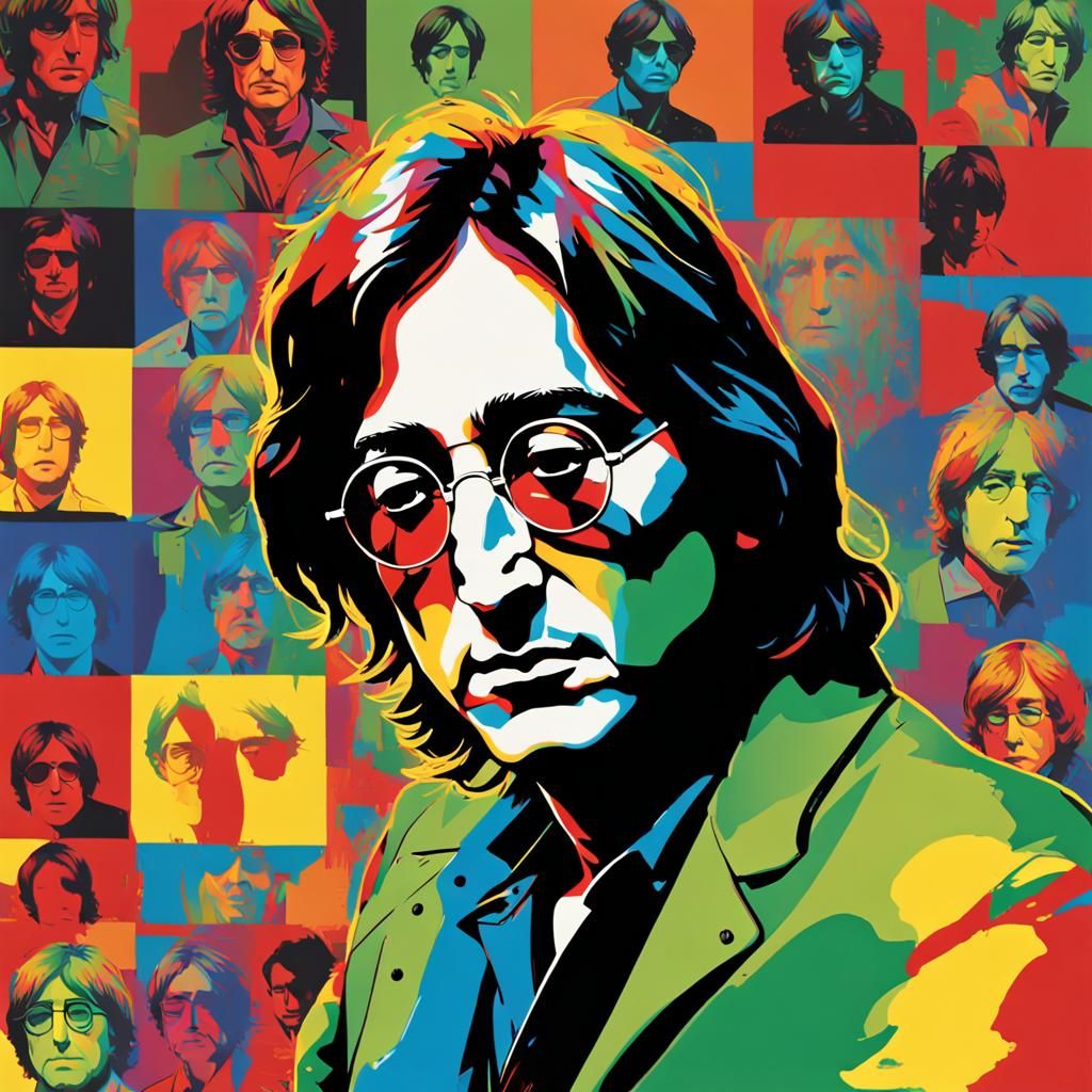 Contemplative Figure in Neo-Pop Art Style