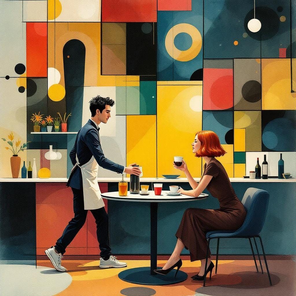 Cubist Ibis Hotel Reception in Seuss Style