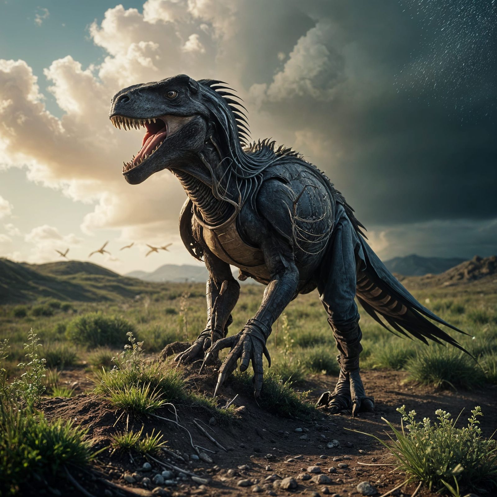 Epic Cinematic Scene of Words as Seeds