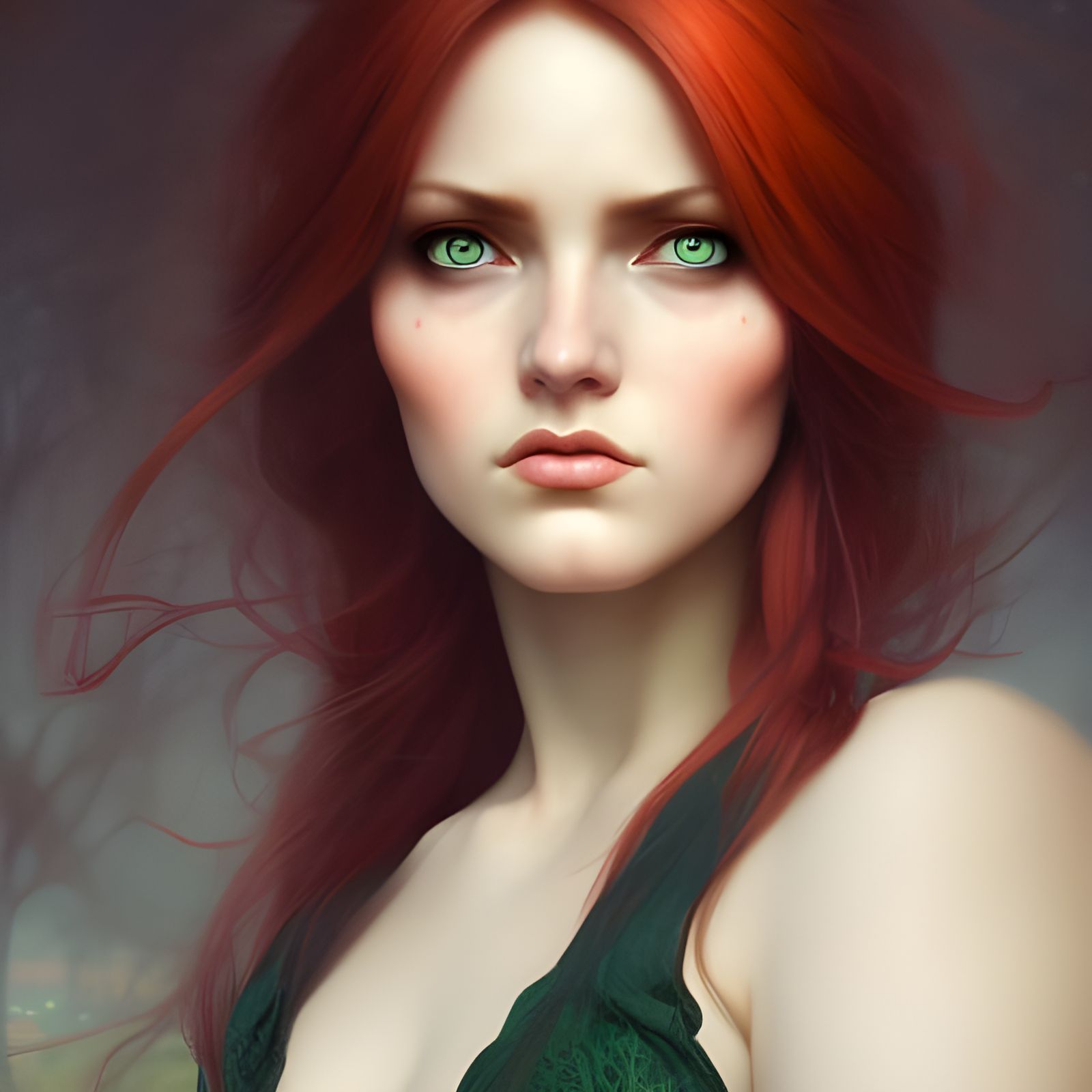 Hyperrealistic Witch Portrait with Intricate Details