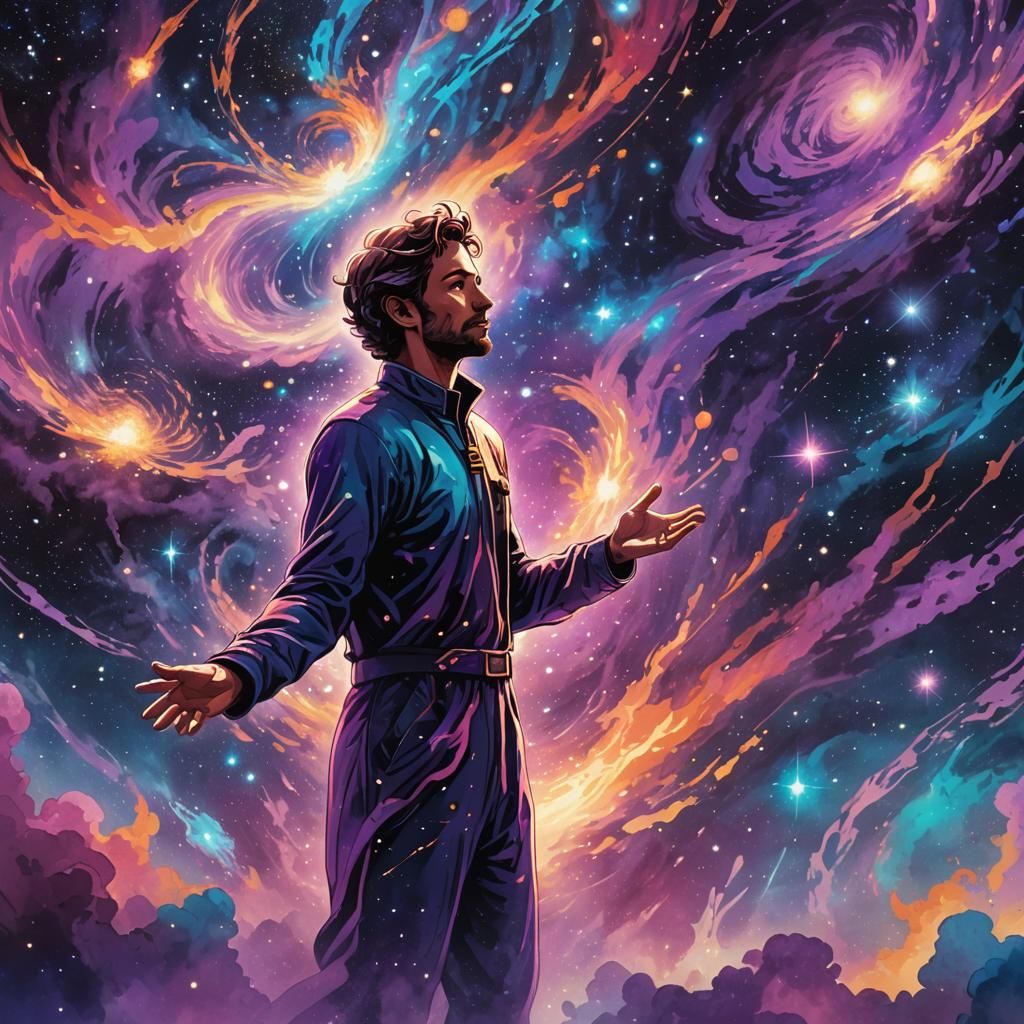 Man with Cosmic Powers in Studio Trigger Style