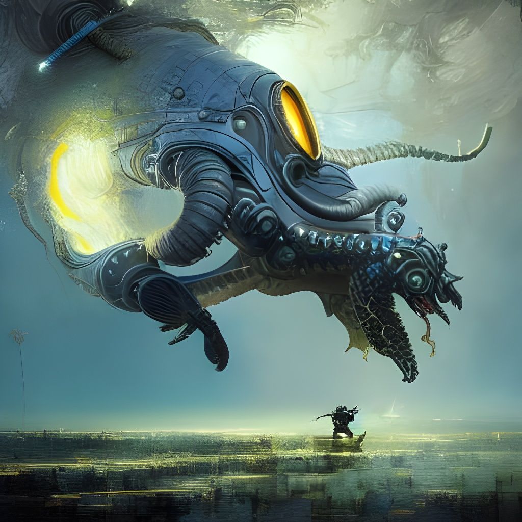 Knight's Ambition: A Sci-Fi Impasto Painting