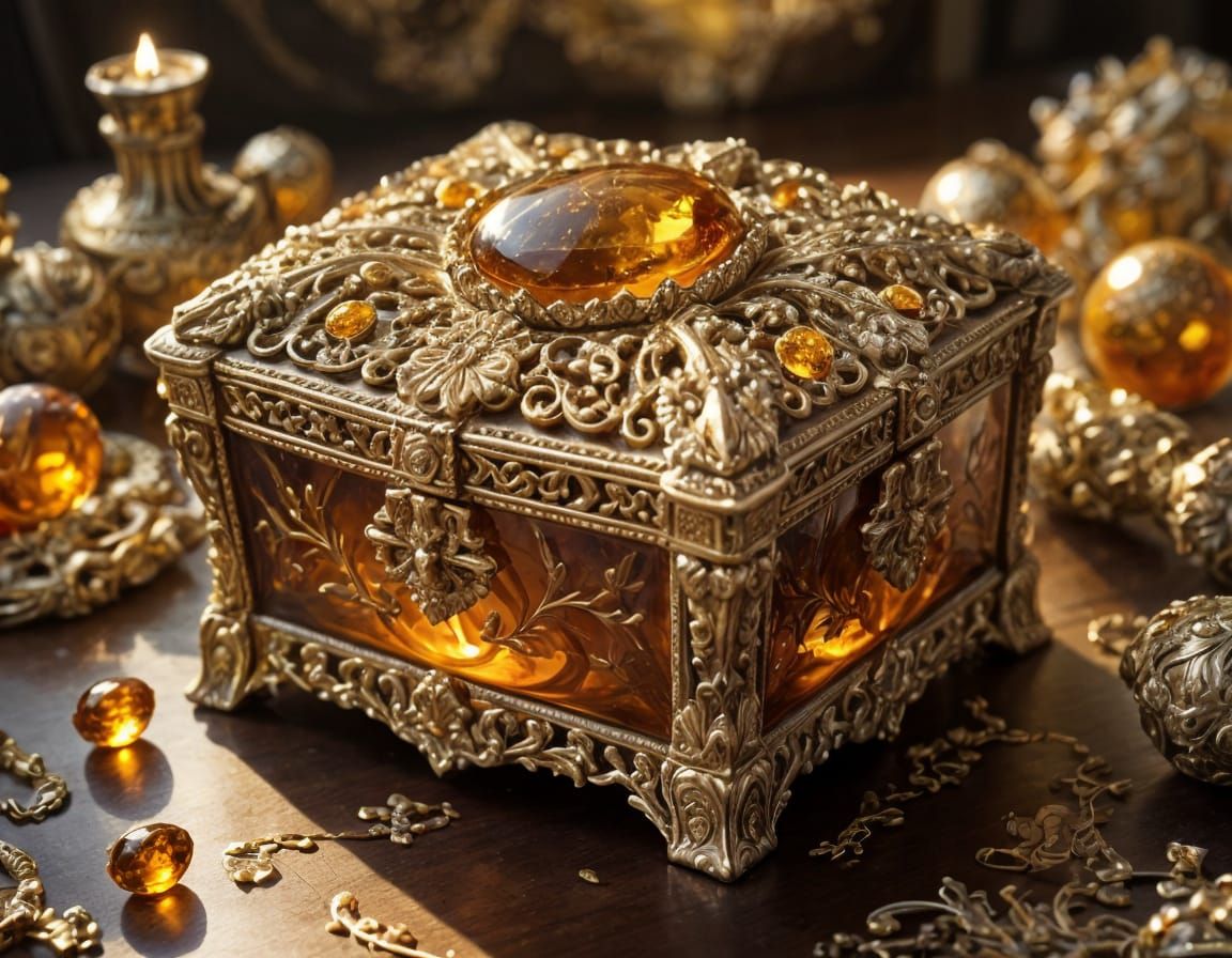Amber Box of Imperial Majesty in Golden Hour