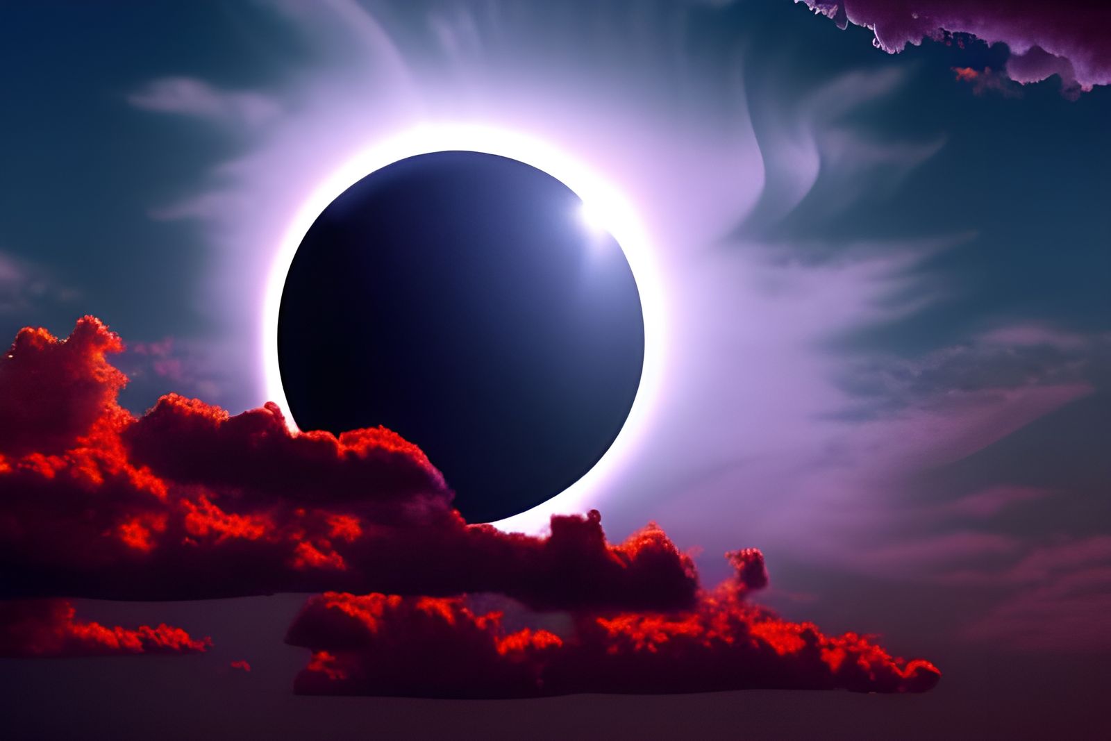 Epic Solar Eclipse Digital Matte Painting