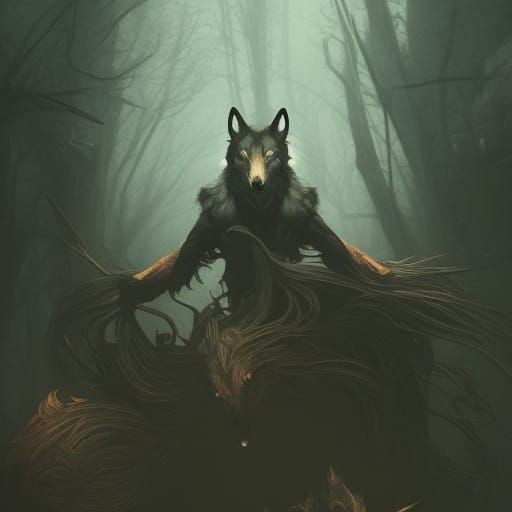 Wolf Totem in Dark Fantasy Style
