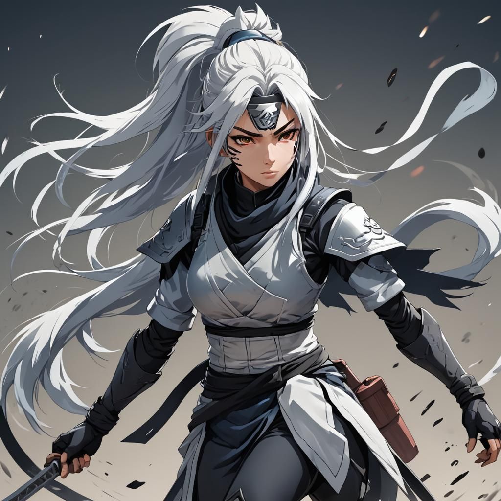 Anime Ninja Girl in Combat