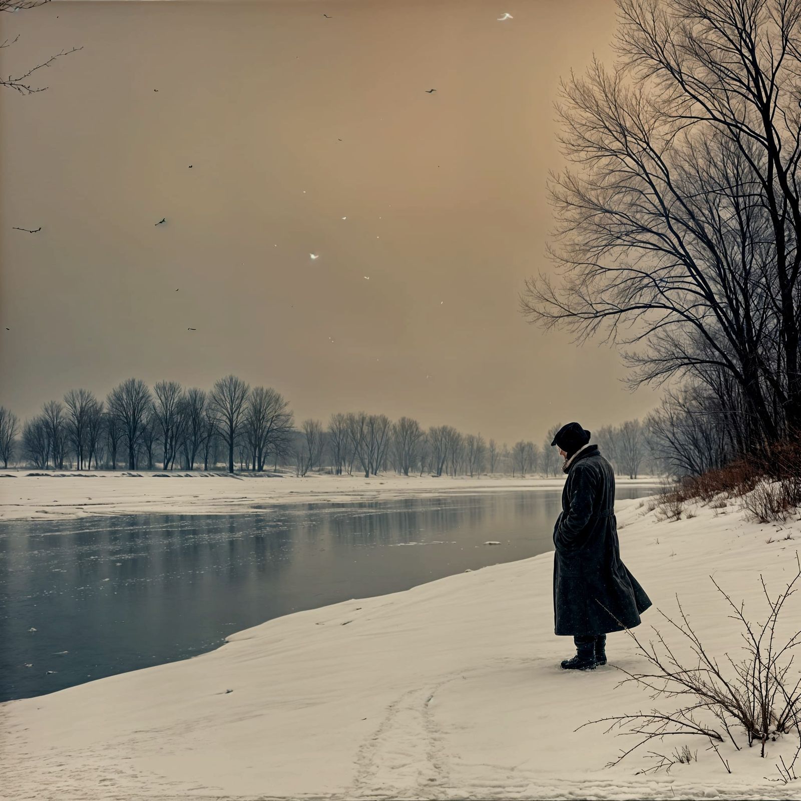 Frosty May Morning in a Barren Landscape