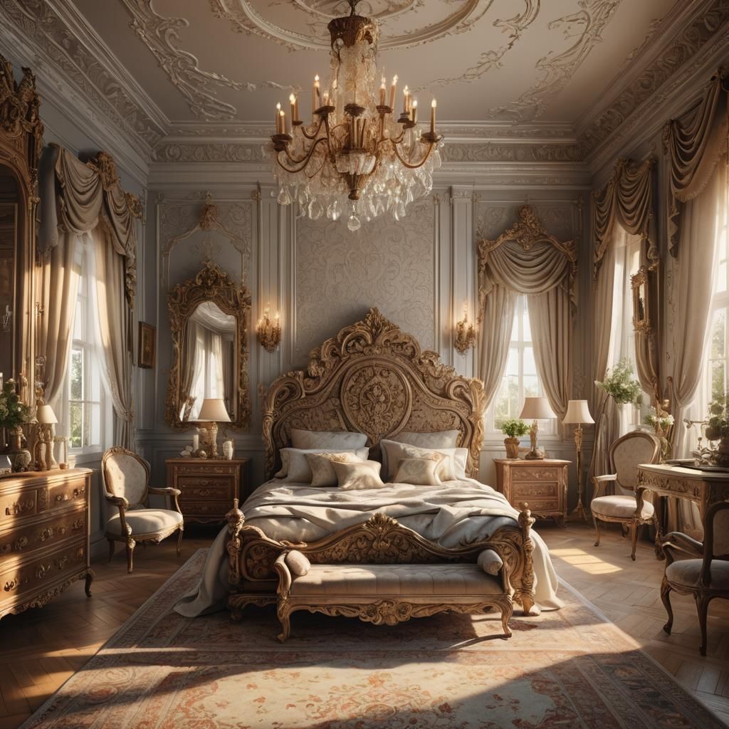 Elegant Georgian Bedroom in Photorealistic Detail