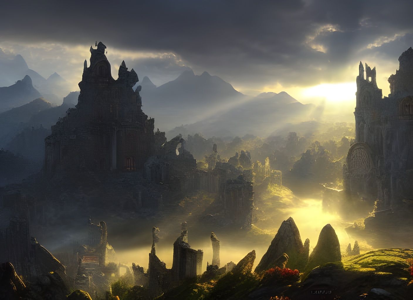 Forgotten Kingdom Ruins Bathed in Light