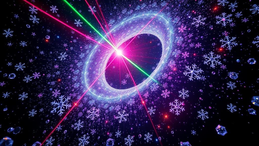 Cosmic Snowflakes Swirl in Hyperdynamic Vortex