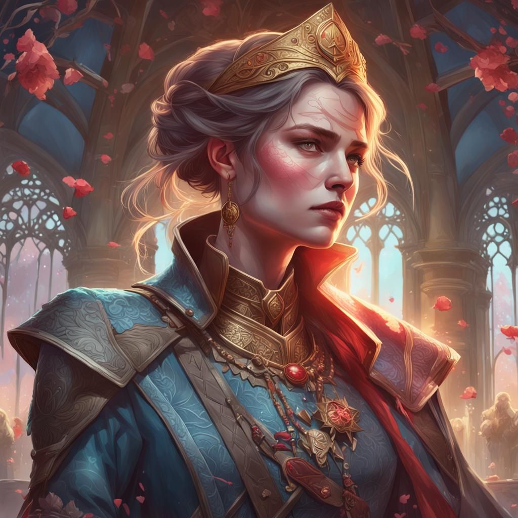 Assassin's Forbidden Love: Hyperdetailed Portrait