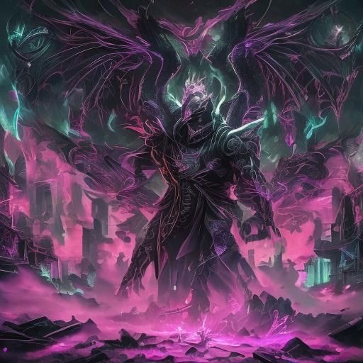 Cyberpunk Creature in Neon Noir Alleyway