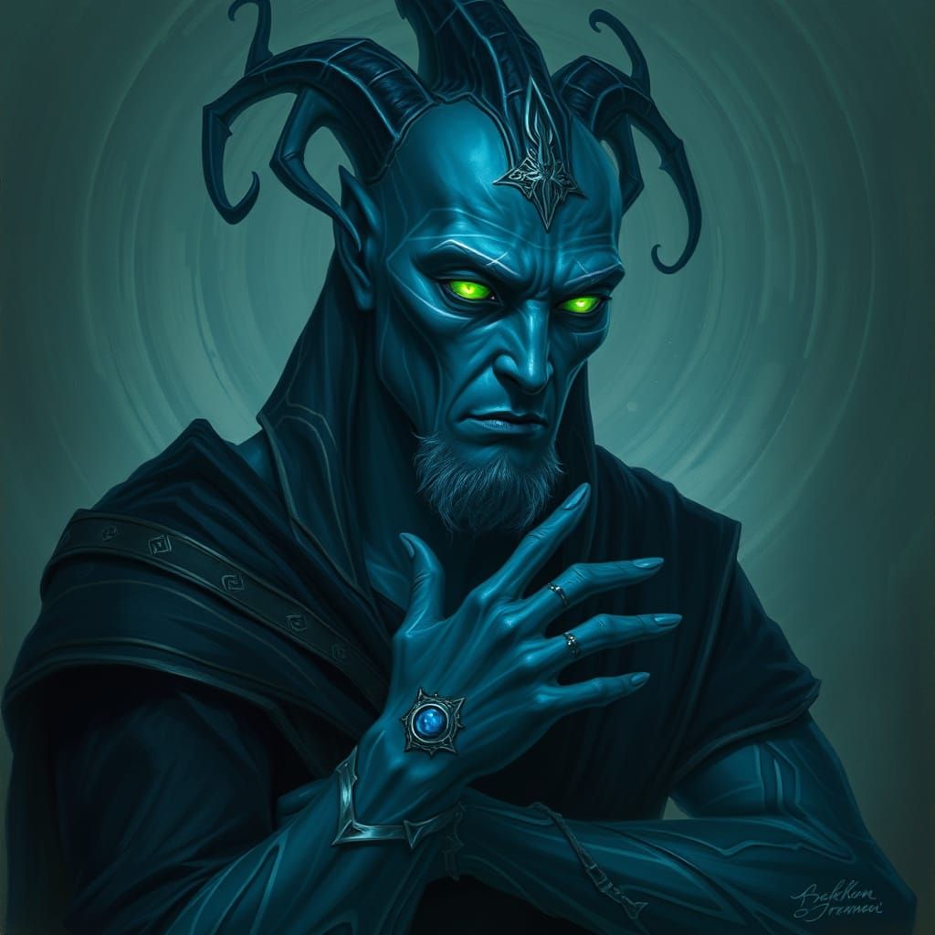 Surreal Portrait of the Drowned Prophet in a Dreamlike Aquat...