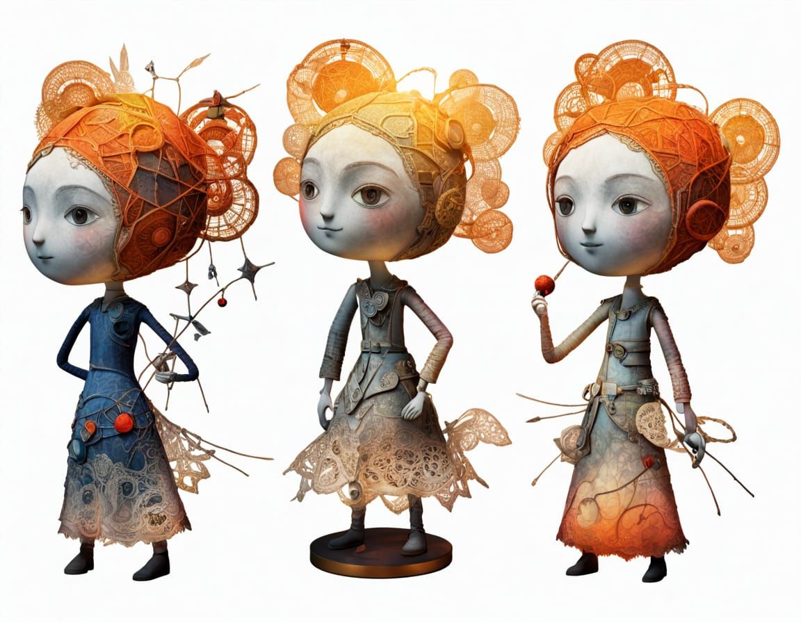 Futuristic Fairycore Dystopian Sunset in Mixed Media