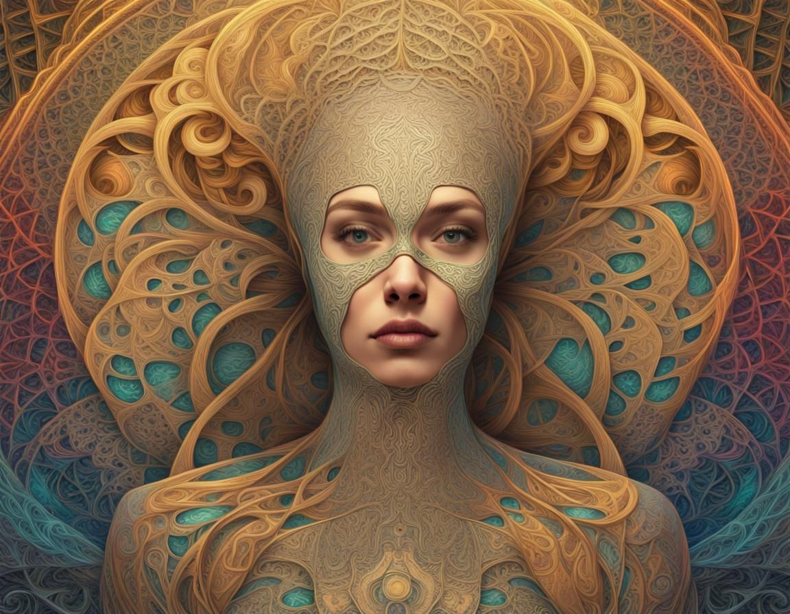 Sacred Geometry Masterpiece in Amanda Sage Style