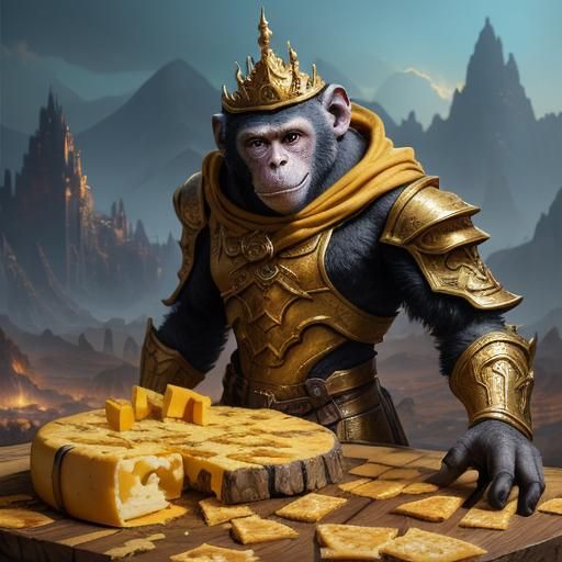 Cheese Monkey in a Cheese World: Fantasy Art