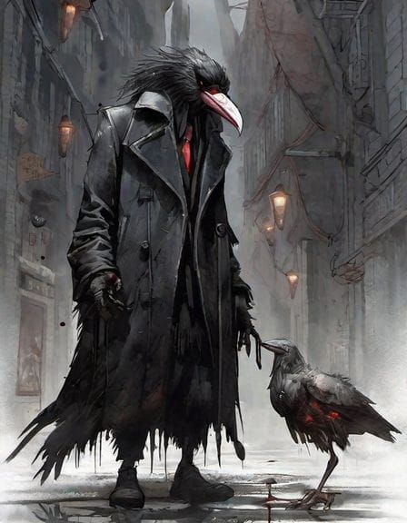 Mysterious Kenku Character Portrait