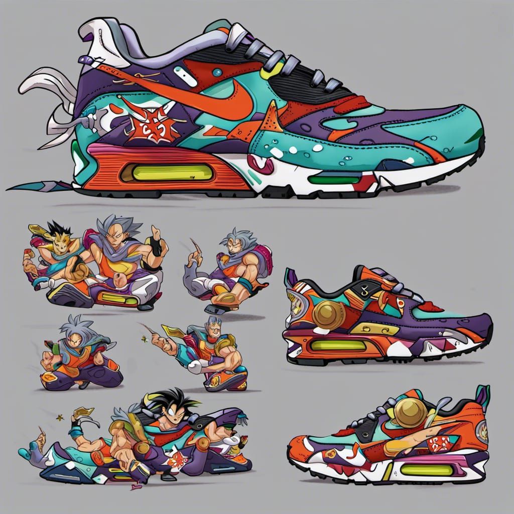 Anime Style Demon Dragon Ball Z Air Max Trainers