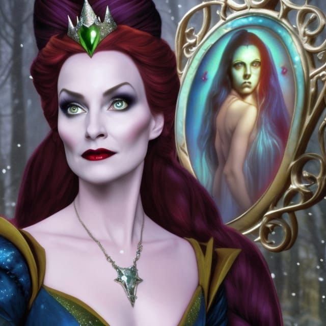 Wicked Queen and the Magic Mirror Reflection