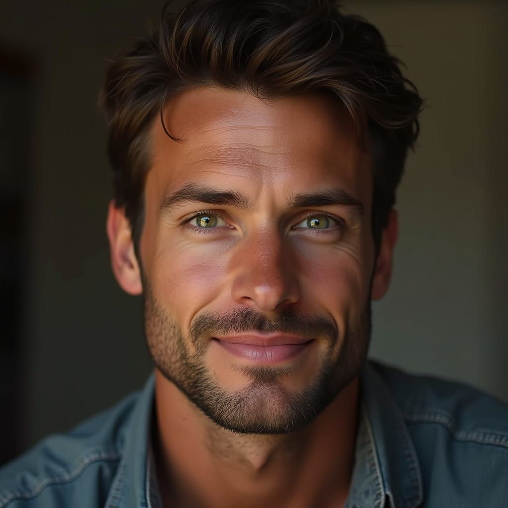 Chiseled Gentleman Radiates Love and Adoration