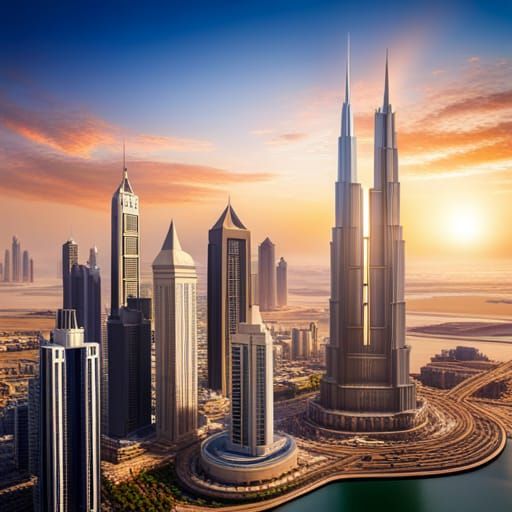 Dubai Origami Papercraft in 8K Resolution