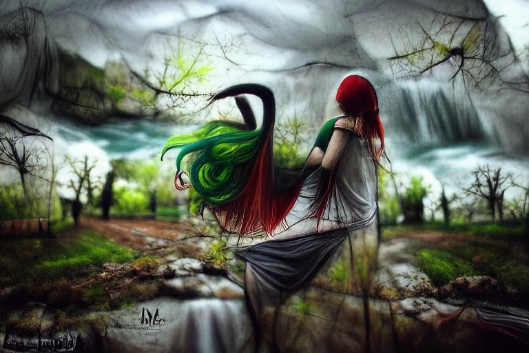 Colorful Rooster Portrait in Farmyard Setting