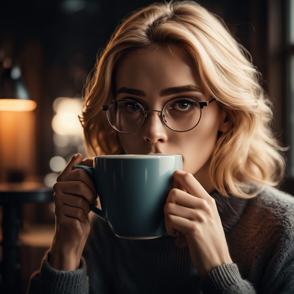 Surreal Morning Portrait in Moody Golden Light