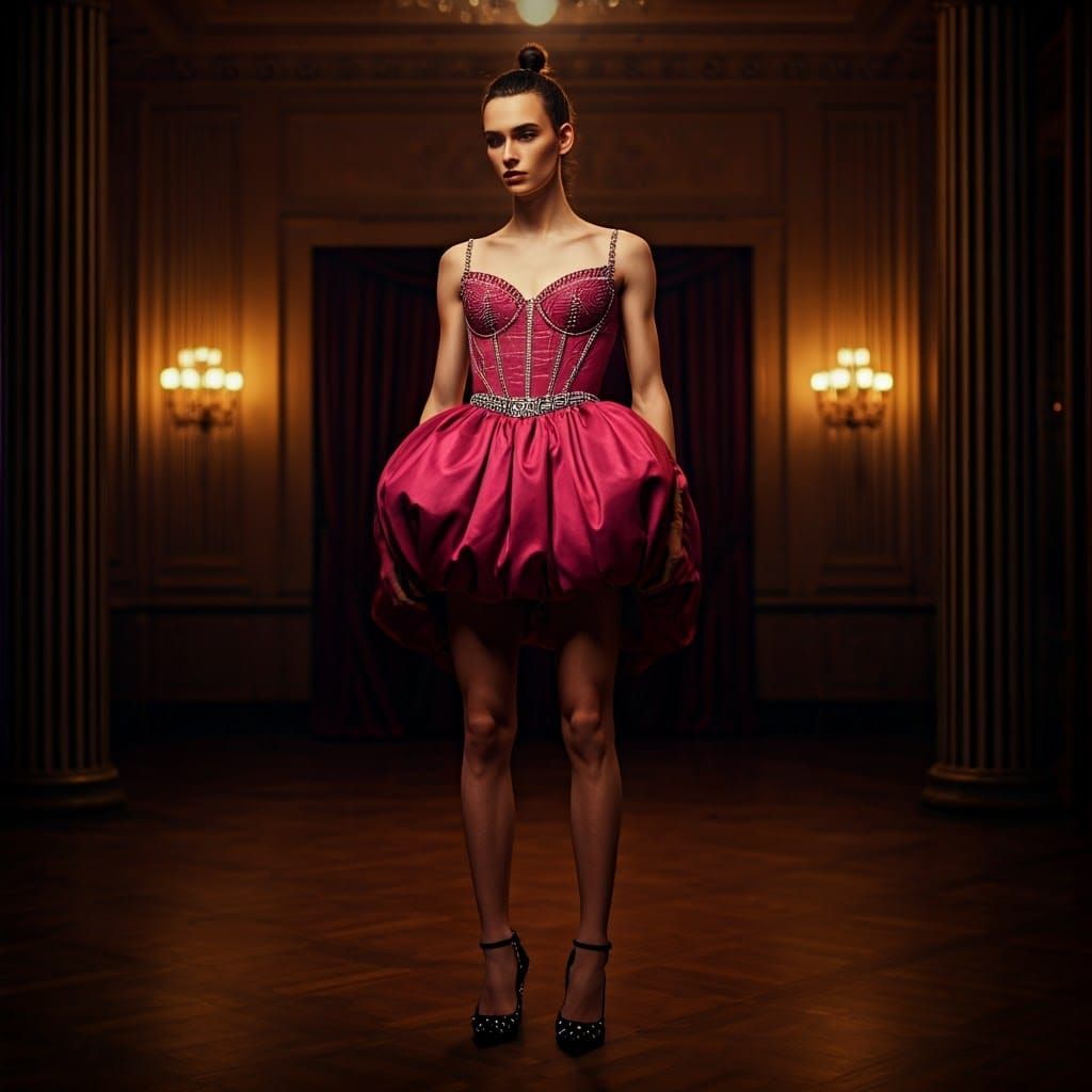 Confident Young Gentleman in Elegant Ballroom Ensemble