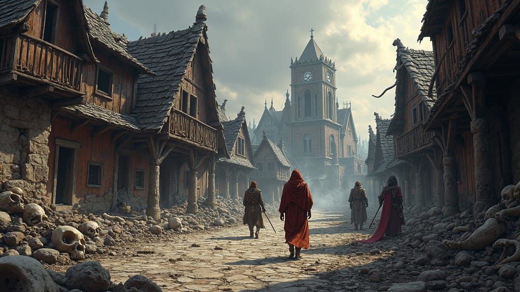 Dark Magic Devastates Medieval Village in Grim Ruins
