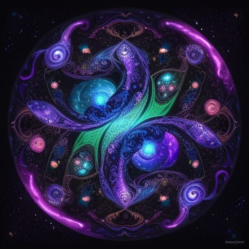 Cosmic Scorpion in Psychedelic Garden