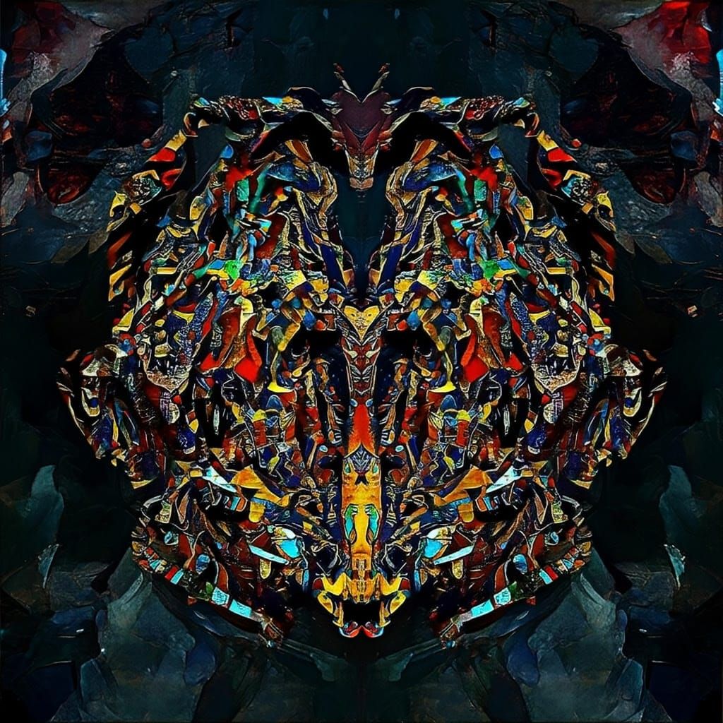 Ethereal Pointillist Whirlpool of Vibrant Colors and Mystica...