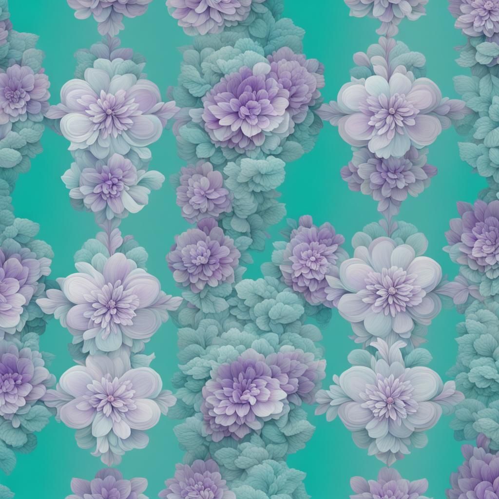 Teal and Lilac Pastel Colors Blend