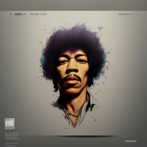 Jimi Hendrix Portrait in Artgerm Style